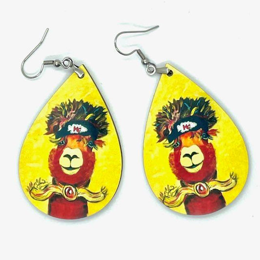 Mahomes Alpaca Earrings