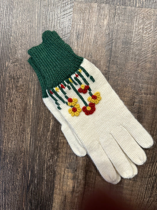 Gloves-Embroidered Garden