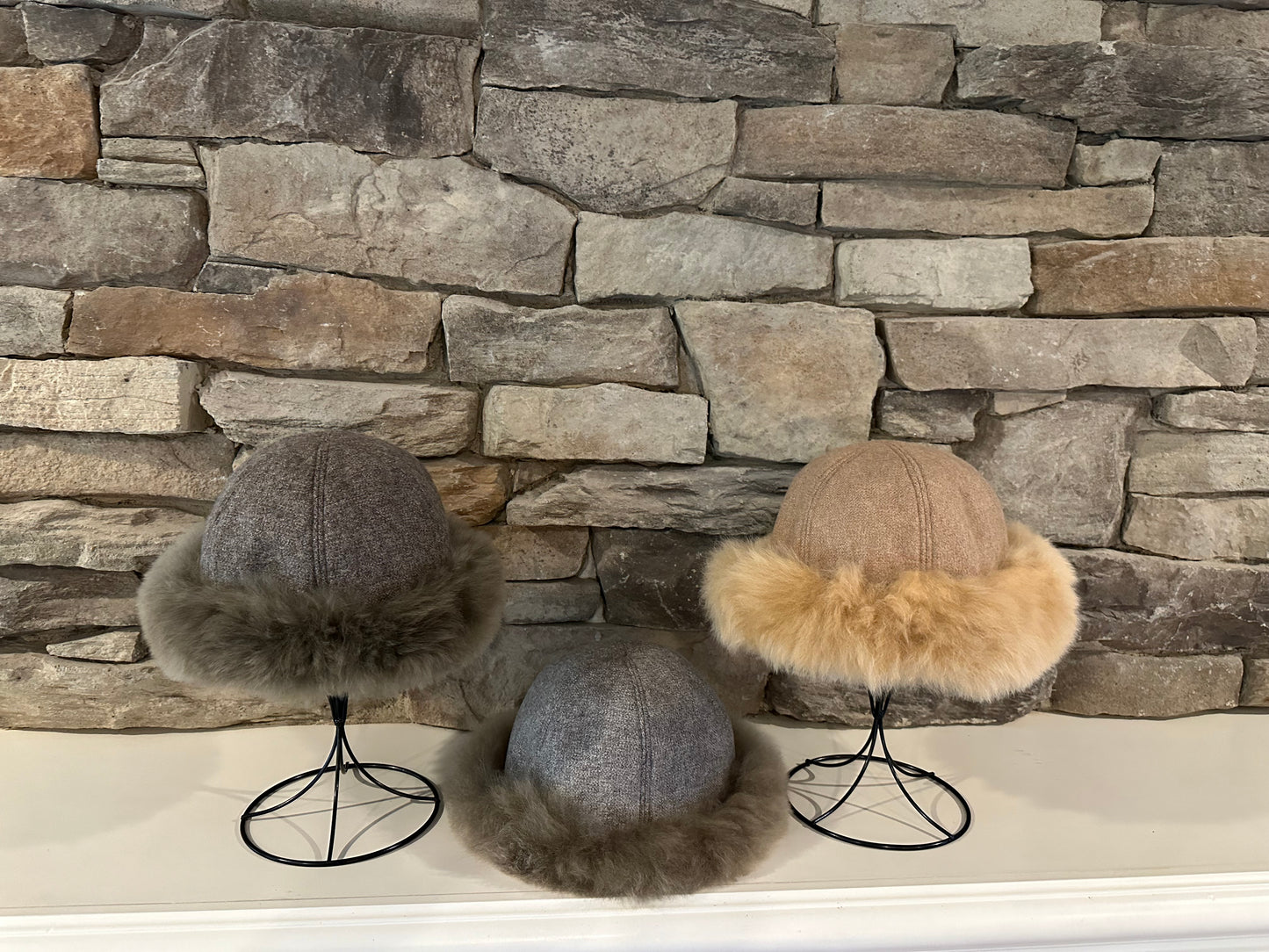 Hat-Royal Alpaca Fabric and Fur Hat